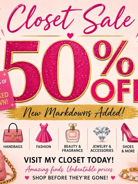 Handbags - Closet Sale 50% Off Pink Glitter Graphic
